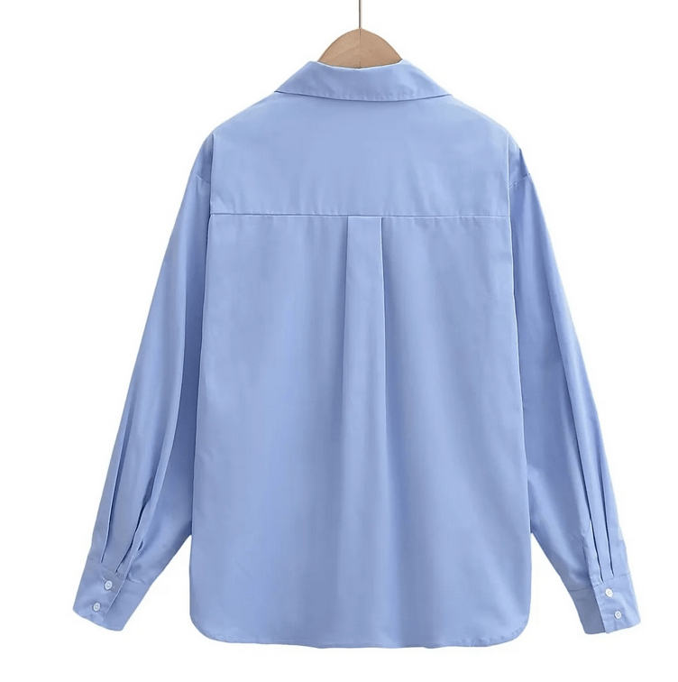 Runwaylover 1335 Ladies Zipper Front Fashion Long Sleeve Blouse