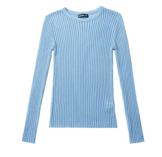 Runwaylover 1628 Transparent 2023 Ladies Sexy Tight Knitted T-Shirt