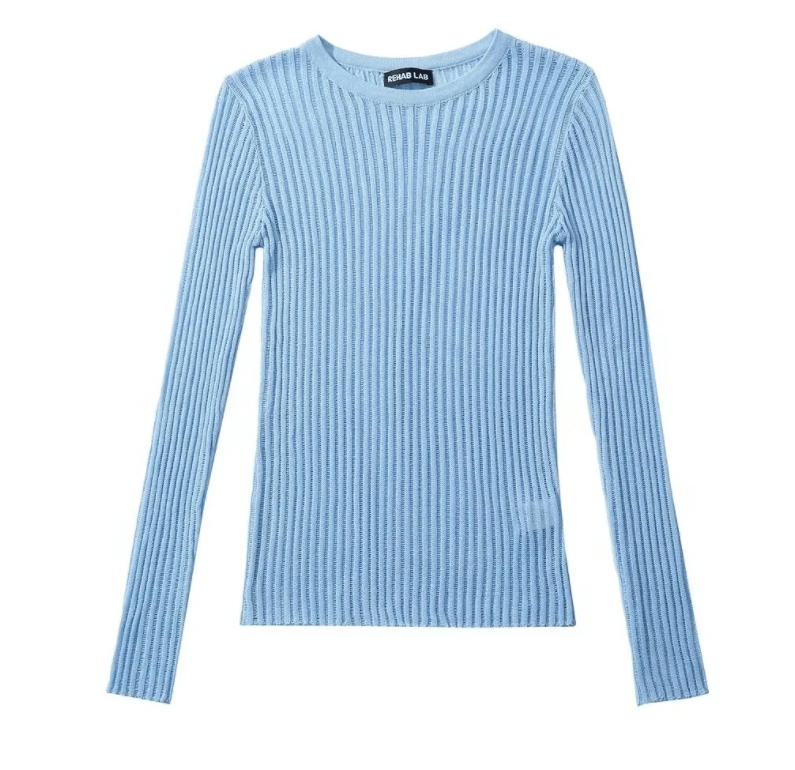 Runwaylover 1628 Transparent 2023 Ladies Sexy Tight Knitted T-Shirt