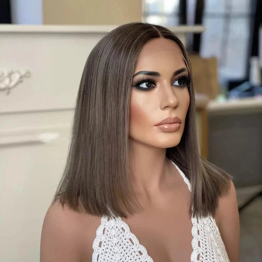 Russian Human Hair Lace Front Wigs Bob Highlight Balayage Double Drawn HD Lace European Remy Hair Allure Romance Silky Wave