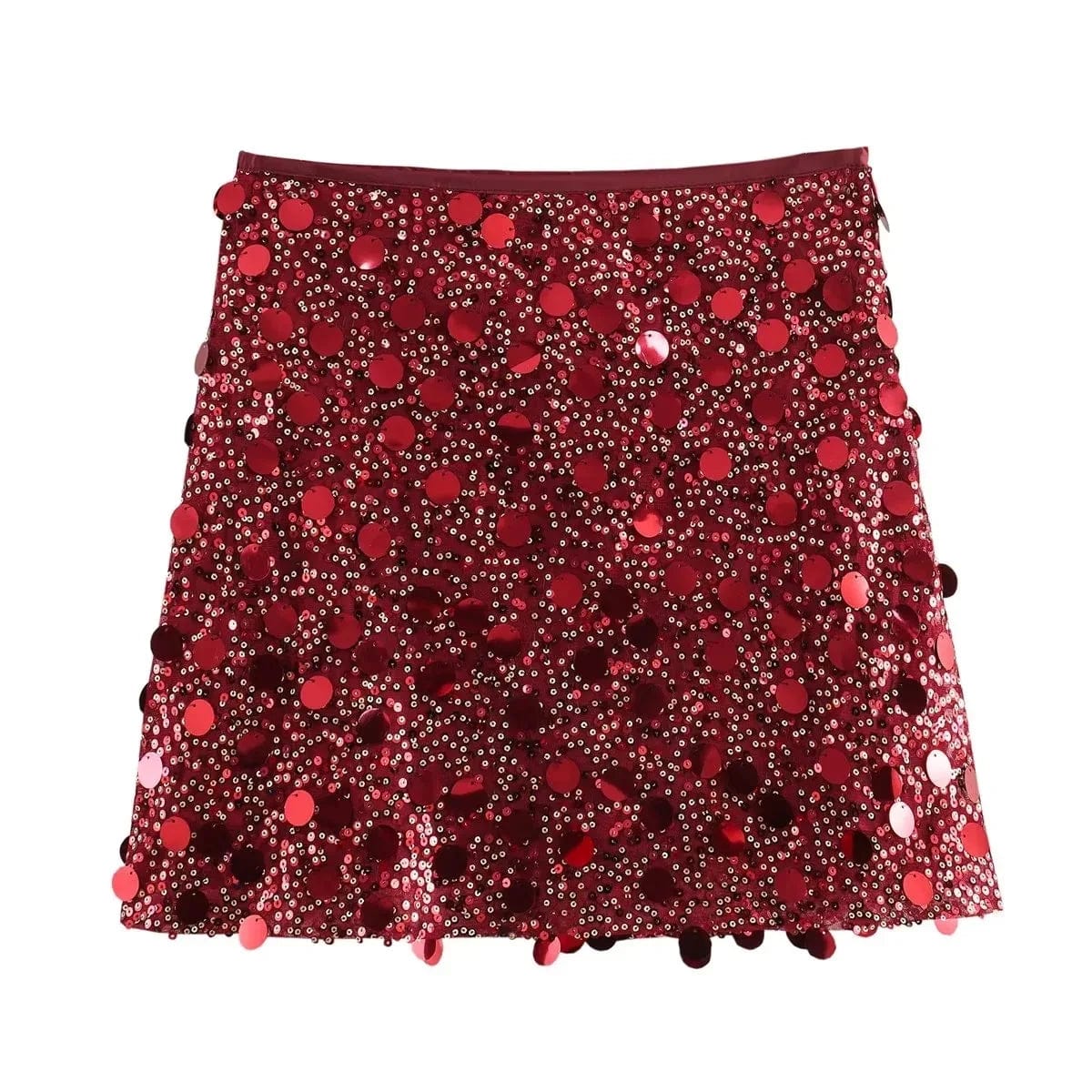 S / 06# OUDINA American Style Club Party Bling Shiny Mini Sexy Skirt Sequin Skirts For Women