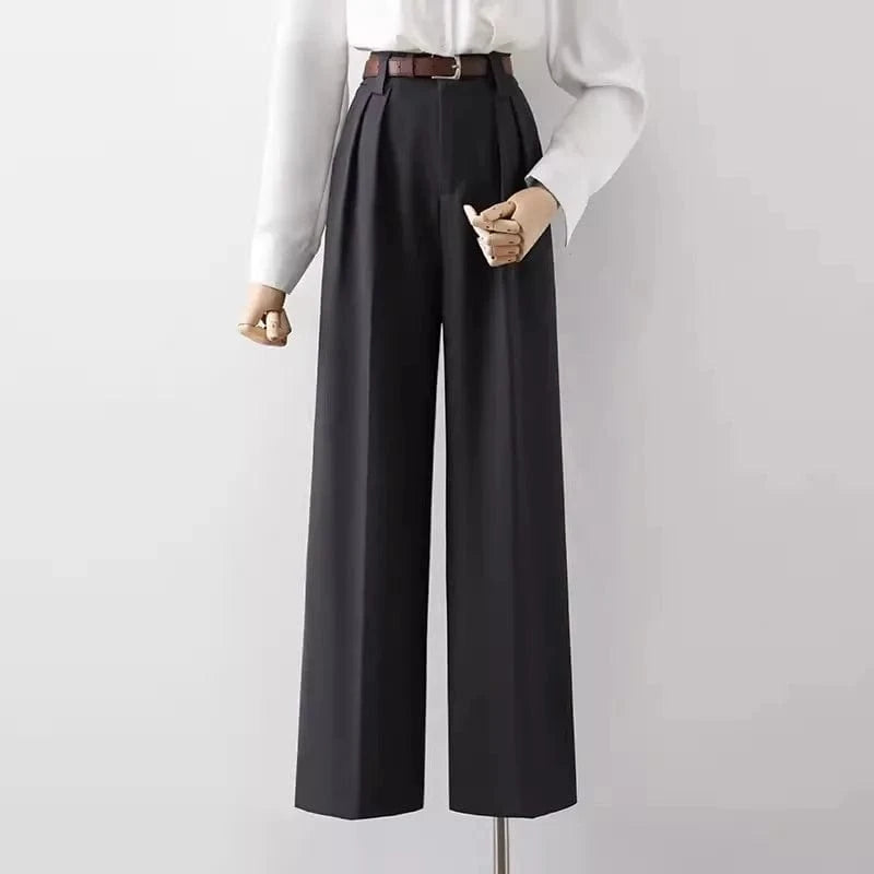 S / 1 S-XL high waisted straight leg suit pants, versatile and slimming professional pants
