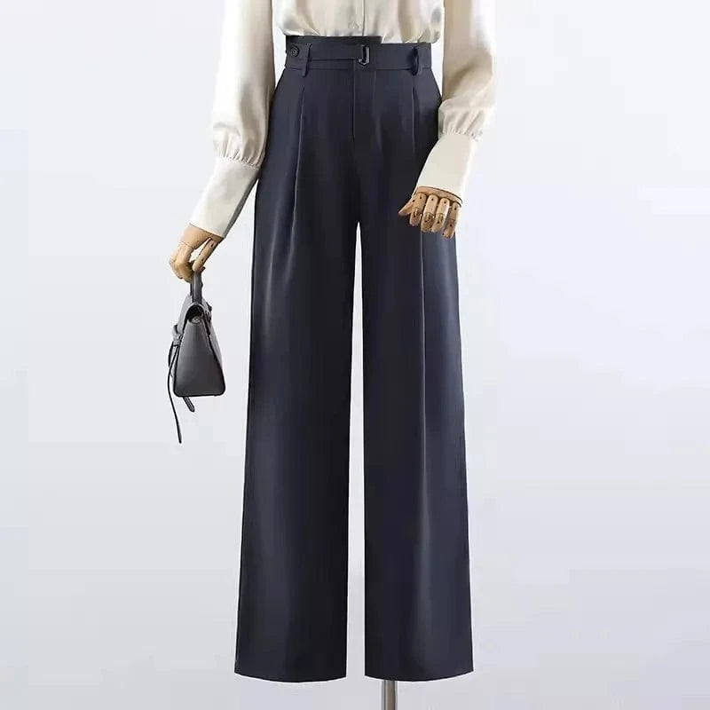S / 1 S-XL Professional suit pants Loose floor sweeping wide leg pants with straight leg casual pants