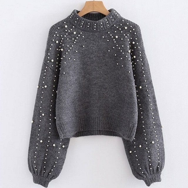 S / 2 2022 Round Neck Sweater Women Pullover Bubble Bead Style Women's