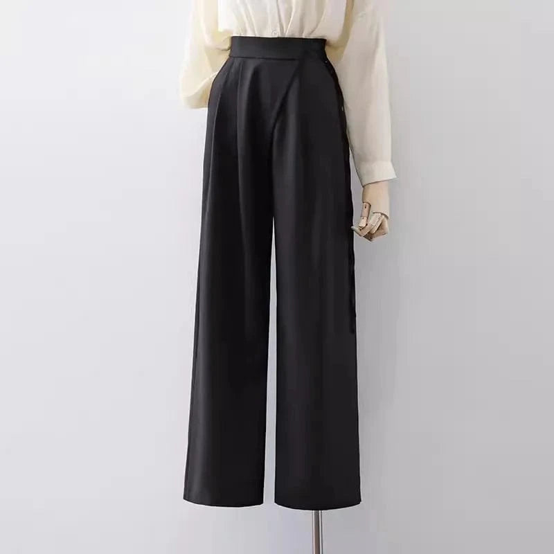S / 2 S-XL Loose casual floor mopping suit pants High waisted drape straight leg pants wide leg pants for women