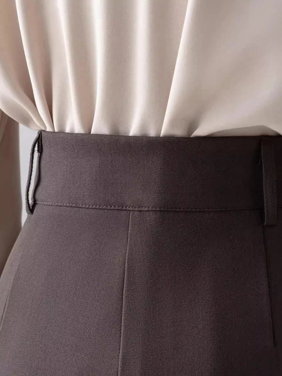 S-2XL  High waisted wide leg pants, small and loose fitting, slimming casual suit pants