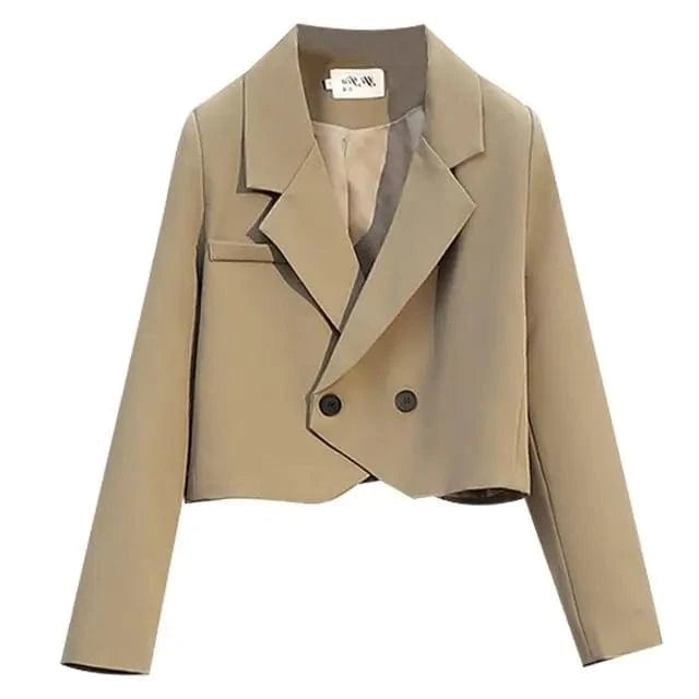 S-3XL Korean Spring and Autumn Large Women's Wear High end suit jacket Fashionable short suit top