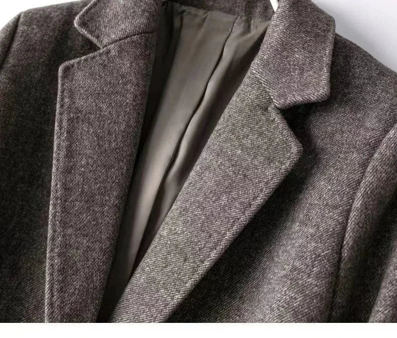 S-3XL Thickened suit jacket One button fashionable long sleeved woolen suit for women's outerwear