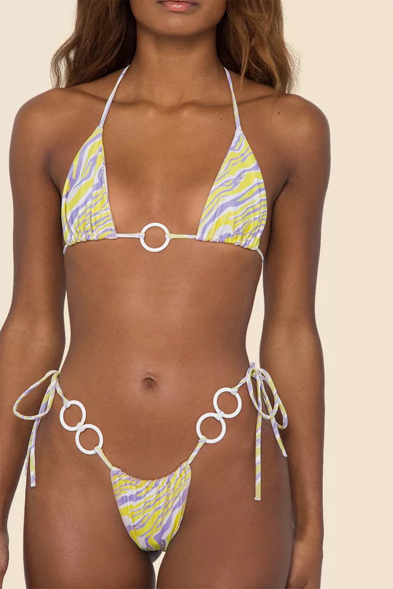 S / 4 OEM/ODM Wholesale Famous Brand Halter Lace-up Sexy Swimsuit, Two Pieces High Waist Bikini Micro Mini Bikini For Women