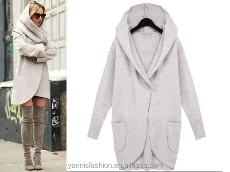 S-4XL fashion women coat famale overcoat female medium-long spring autumn winter slim blend woolen outerwear