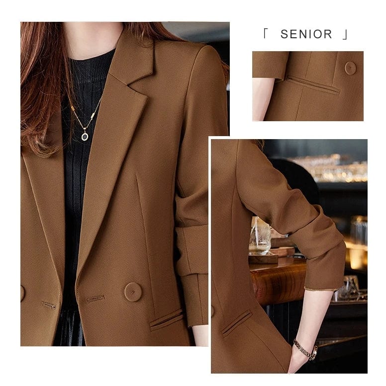S-4XL Premium Sense Suit Coat Autumn/Winter New Waist Relaxed Temperament Fashion Small Suit Top
