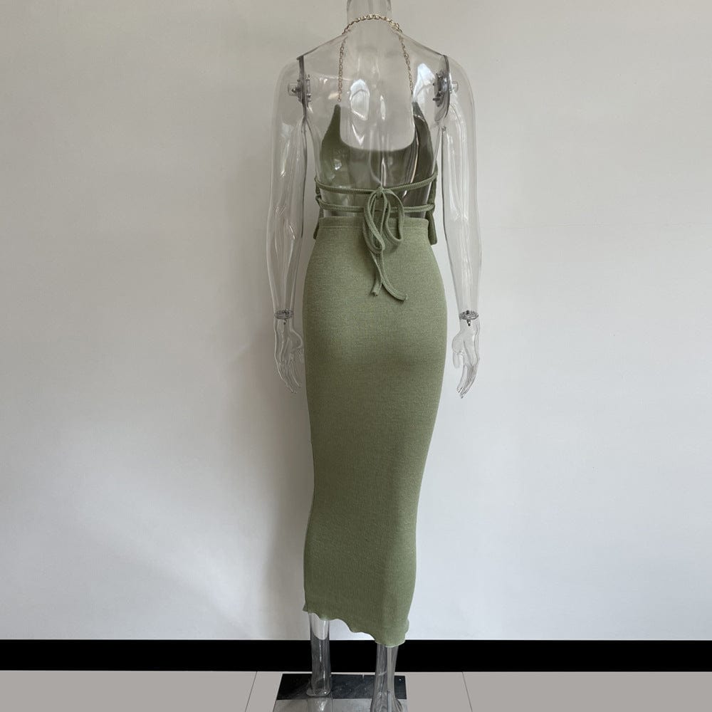 S / 5 Free shipping New Stylish Women Fashion Clothing Two Piece Solid Long Sleeve Ladies long maxi Dress Woman Casual Sweater Dresses