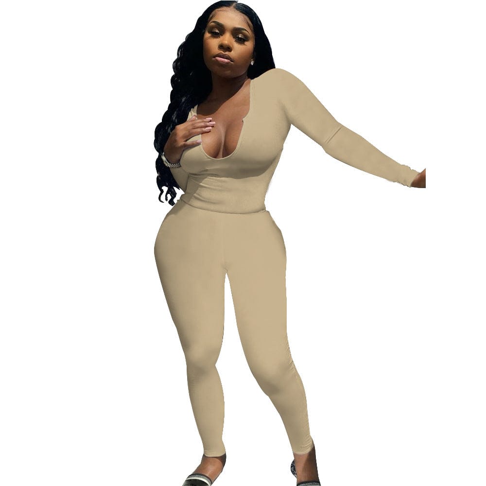 S / Beige Fall 2022 Women Clothes Two Piece Pant Set New Market Women Casual Short Sleeve 2 Piece Set