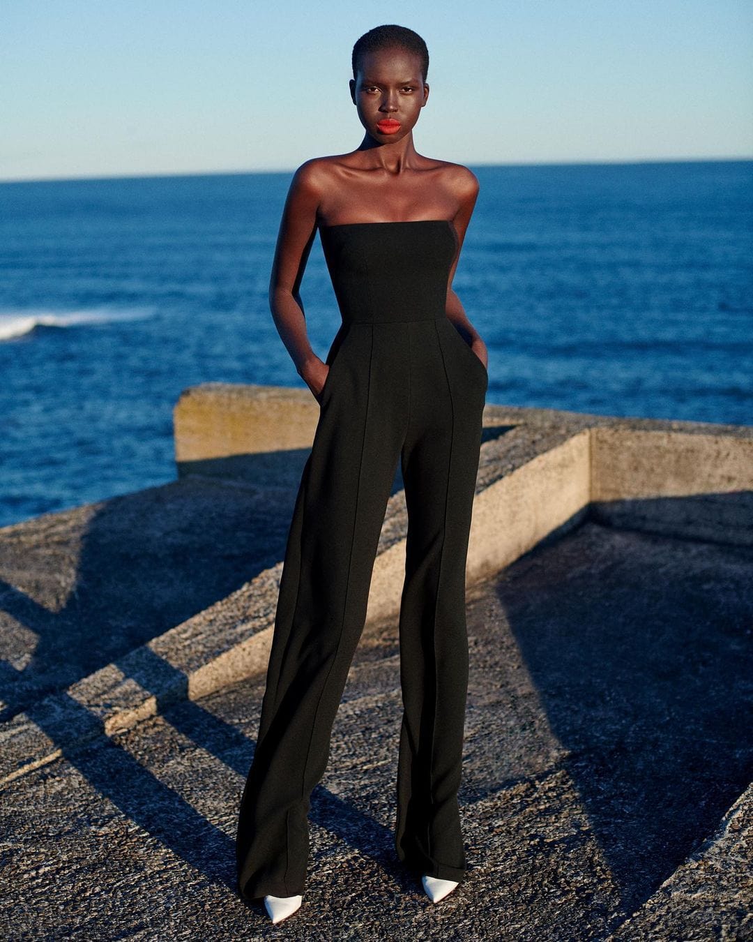 S / black AH0105 Sexy Tube Top High Waist Jumpsuits Dress Pink Rompers And Jumpsuit Rompers Ladies Jumpsuit