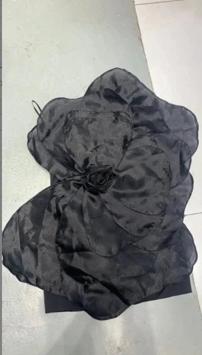 S / Black CHICEVER Casual Elegant Patchwork Appliques Diagonal Collar Sleeveless Dress Women Summer Dresses