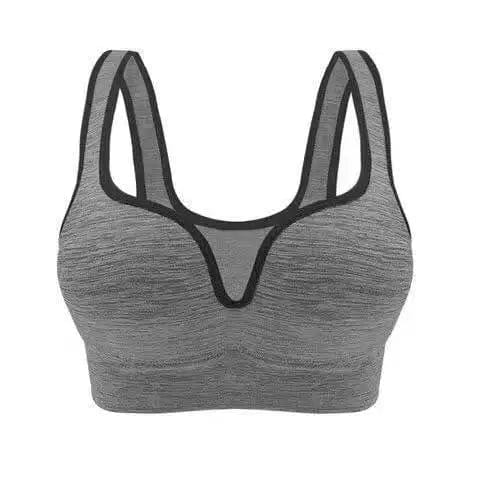 S / Black Gather Wireless Stretch Fit Sujetador Deportivo Running Workout Fitness Gym Yoga Bra Seamless Sports Bra Crop Top For Womens