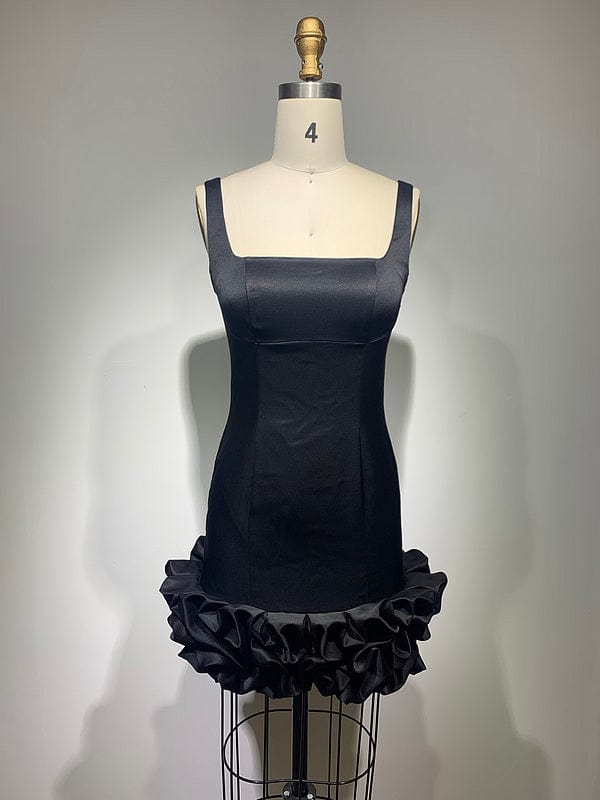 S / black NOVANCE 2023 spring summer women luxury clothing vestidos sexy low cut mini  Retro black night dresses for woman club party