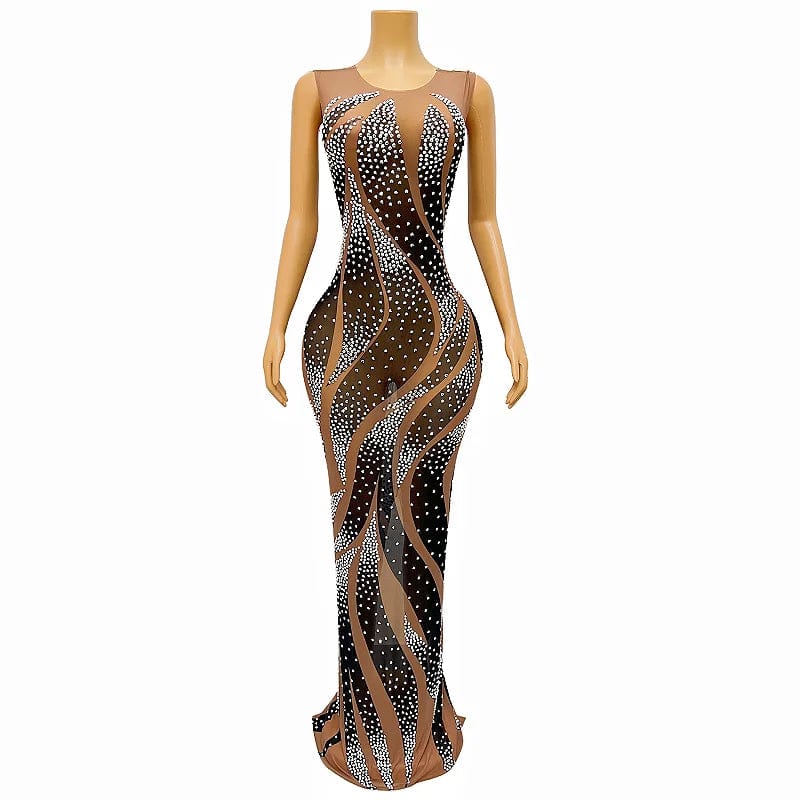 S / Black NOVANCE new product ideas 2023 shiny diamonds elegant sleeveless long gown evening dress gold robe for dinner party prom