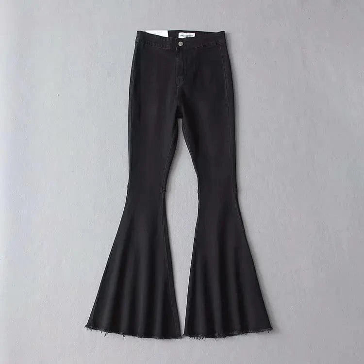 S / Black Z83170E new arrival fashion plain pure color women jeans pants