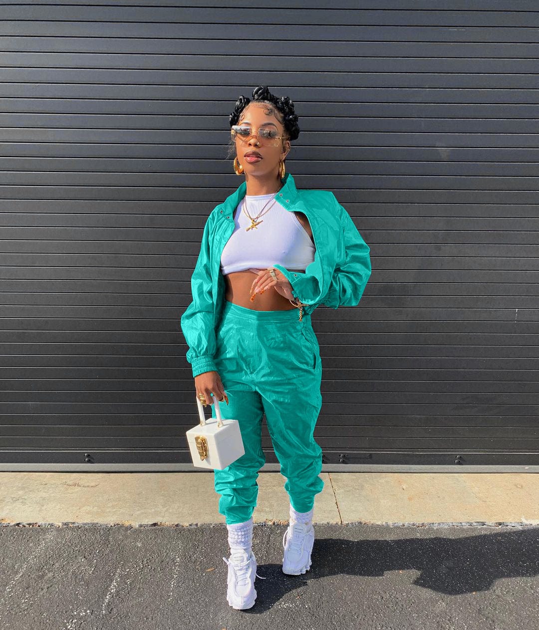 S / Blue HT-6079 Fashion Casual Women'S Sports Solid Color Zipper High Quality Sweat Suits