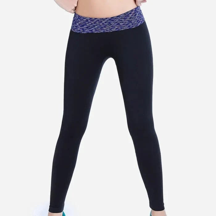 S / Blue Wholesale Compression Large Size Slim Stretch Fitness Tights Running Sports Pants High Waist Seamless Yoga Leggings For Womens