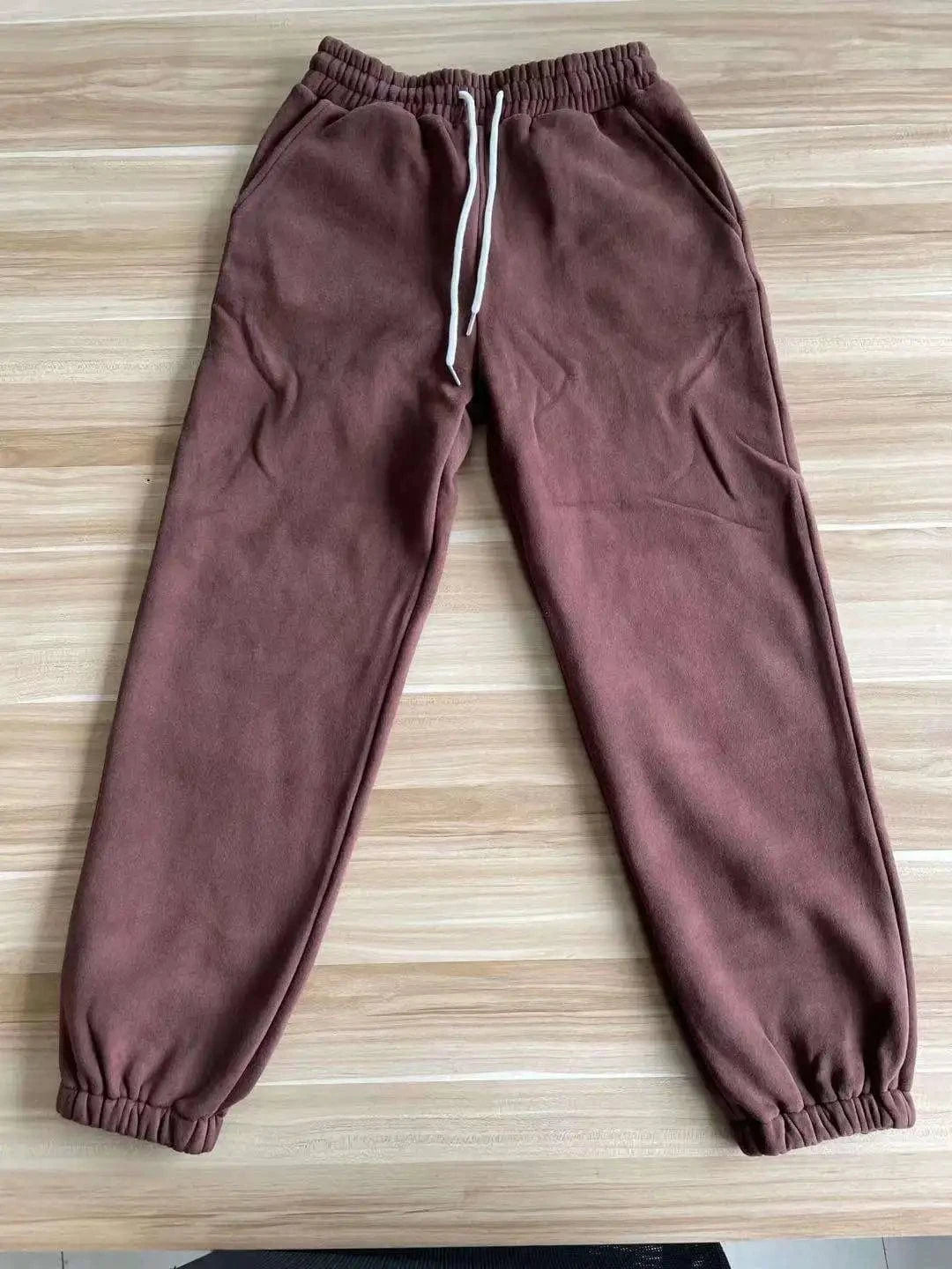 S / Brown jogger Winter Two Piece Pant Set Women Long Sleeve Hoodie Lounge Set 330GSM Fleece Anti Pilling Jogger Sweat Pants