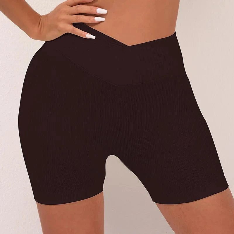 S / brown short Wholesale workout clothes athletic activewear sets for women seamless gym sport fitness yoga wear