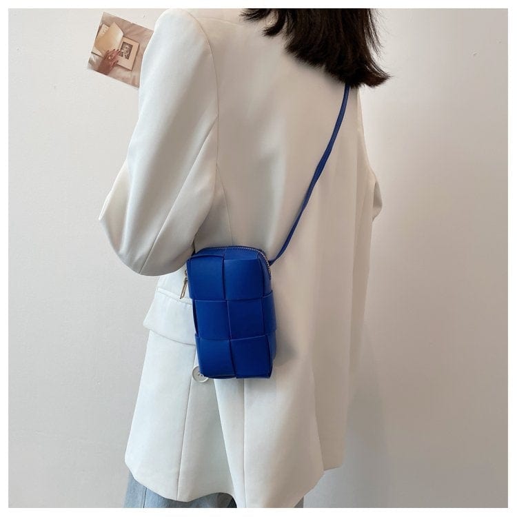 S / DEEP BLUE 2022 Spring Summer Neon Shoulder Bags New Style Pu Lady  Shoulder Bag Mobile Purse Sling Bag for Women