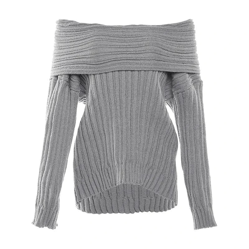 S / Gray blouse Liu Ming New 2024 Products Women Sexy Two Piece Off Shoulder Tops Bodycon Long Skirt Casual Outfit