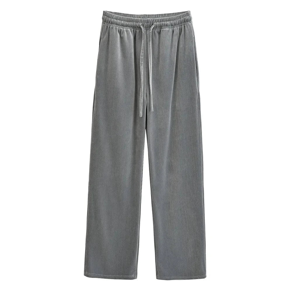 S / Gray High Quality Chenille Loose Ladies Sweatpants Elastic Waistband Sport Casual Female Trousers Women Joggers Pants