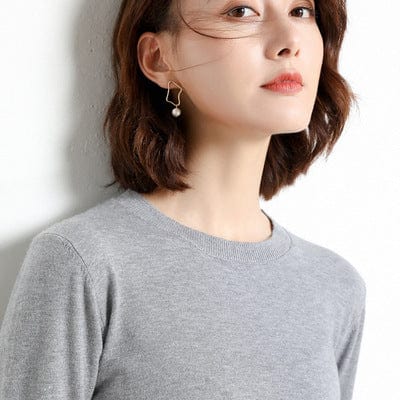 S / Gray Korean twist sweater coat women's autumn and winter new lazy wind outer wear loose pullover knitted top