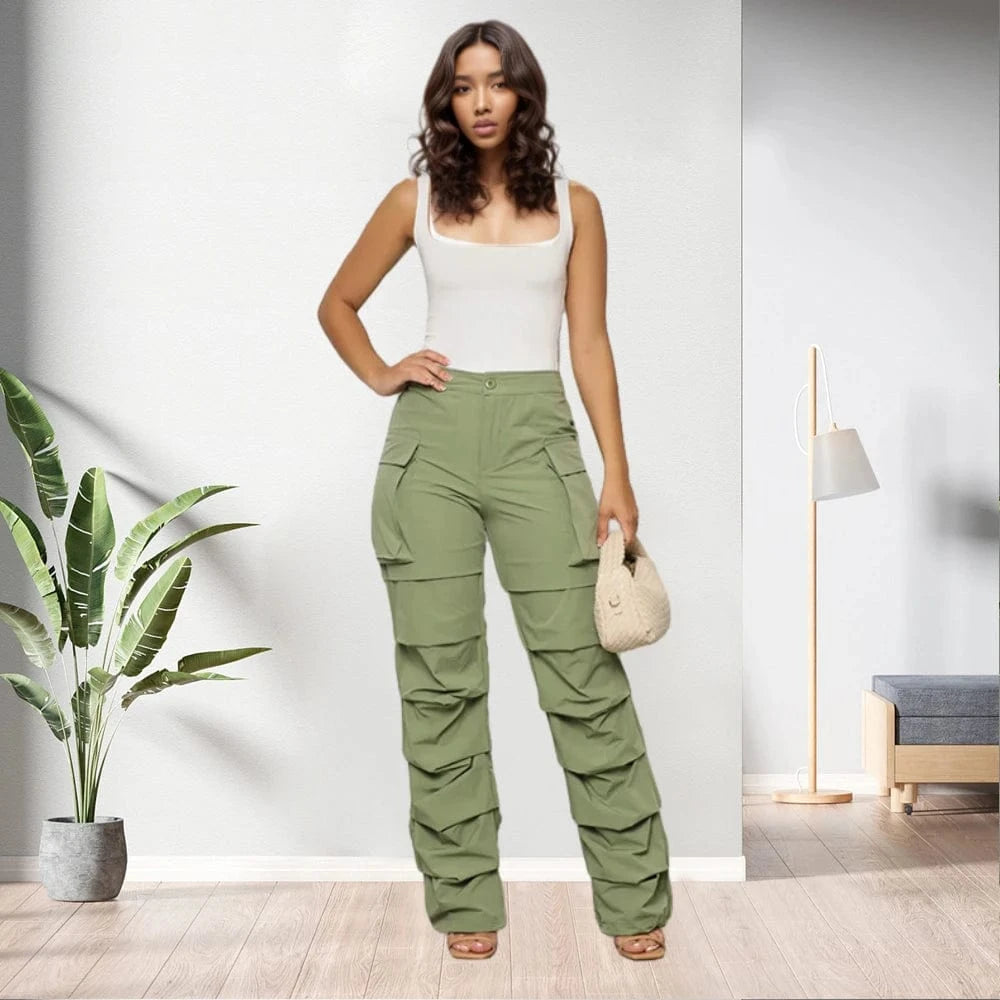 S / green D0905GK05 Affordable Wholesale Cargo Pants Stretch For Trendsetting Women Cargo Pants Sehe Fashion