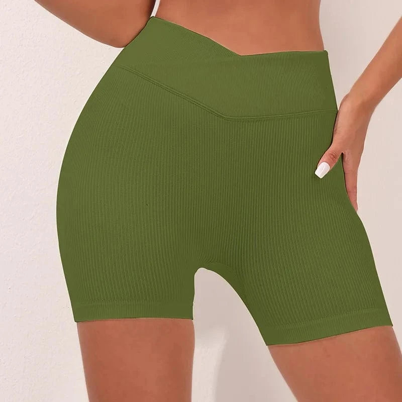 S / green short Wholesale workout clothes athletic activewear sets for women seamless gym sport fitness yoga wear