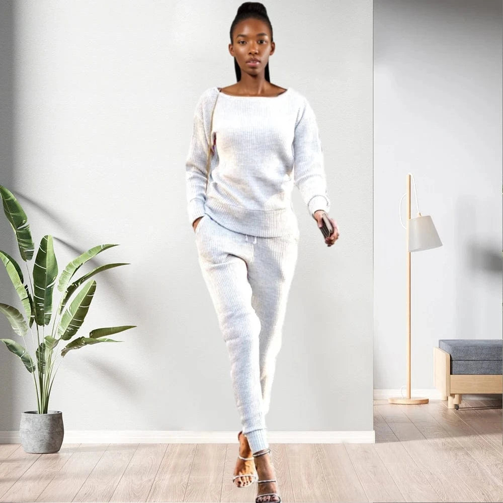 S / pic 3 90905-MX61 autumn new arrival 12 colors two piece knitted jumpsuit woman