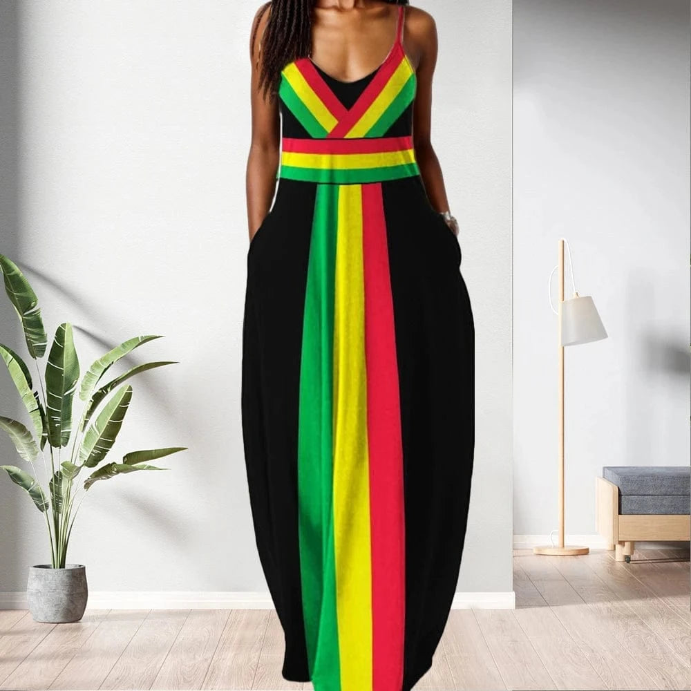 S / pic3 D1202ME21 2023 New Design Digital Printing Fashion Midi Sling Dress Sehe Fashion