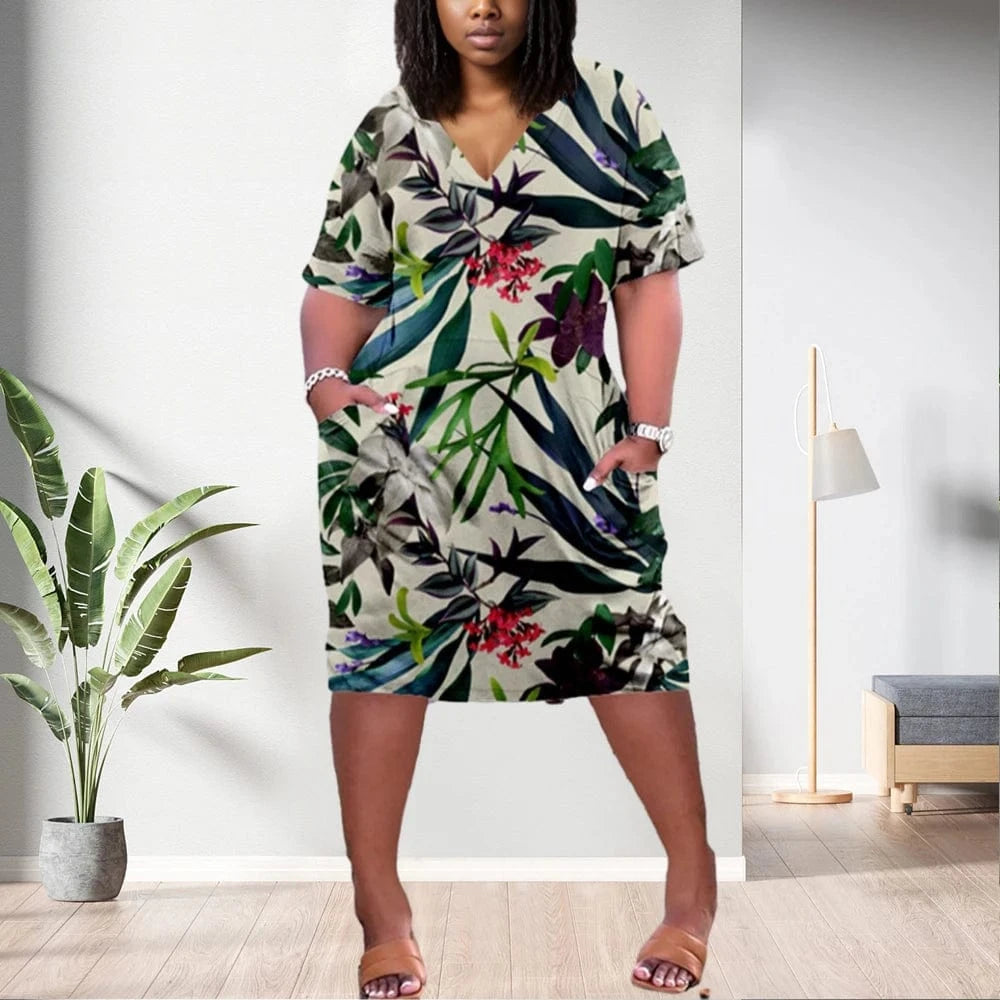 S / pic9 D1202ME17 2023 New Design Digital Printing Avatar Commuter Midi V Neck Long Sleeved Dress Sehe Fashion