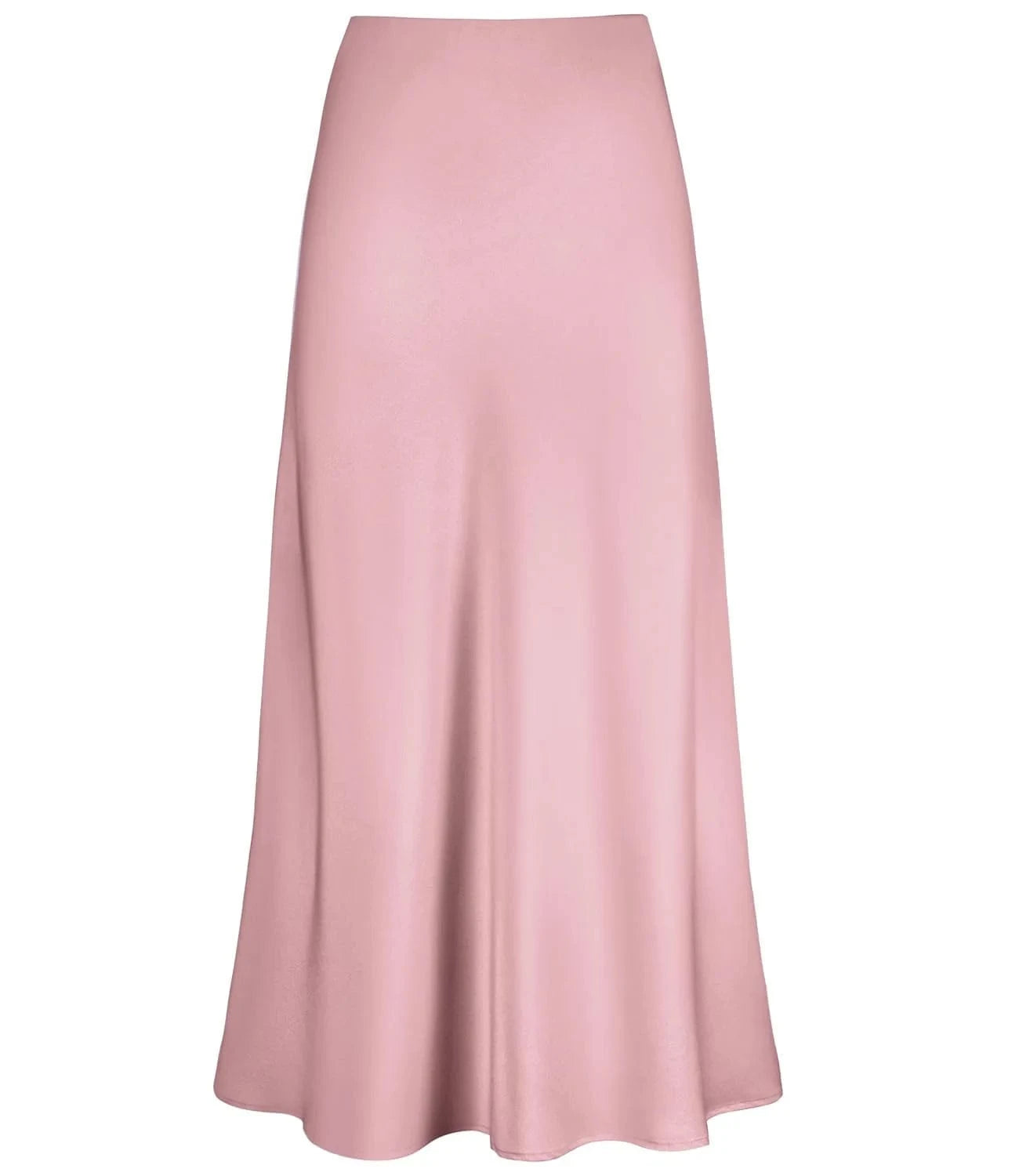 S / Pink 2024 Spring And Summer Women's Skirt Gentle Temperament Silky Texture Vertical High Waist Fishtail Ladies Fashion Skirt
