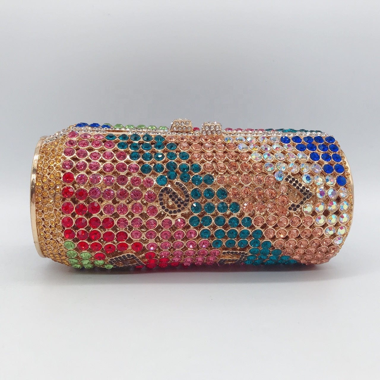 S / Purple Red 2022 Gorgeous Wedding Purse Tin Can Shaped Purse Clutch Evening bags