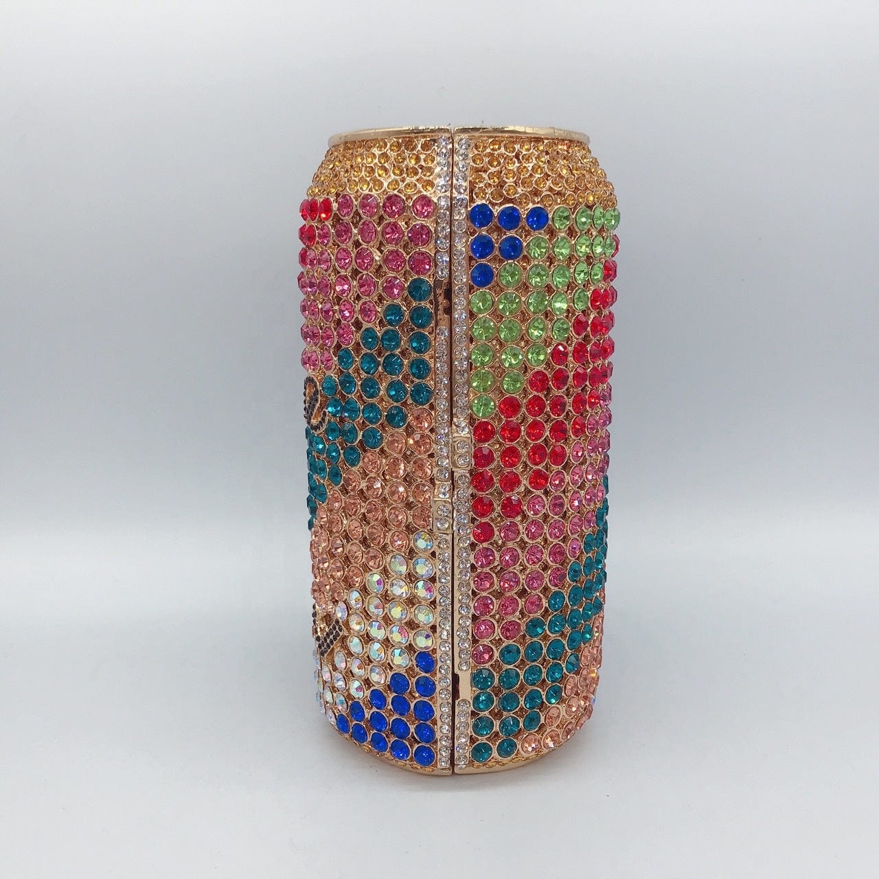 S / Purple Red 2022 Gorgeous Wedding Purse Tin Can Shaped Purse Clutch Evening bags