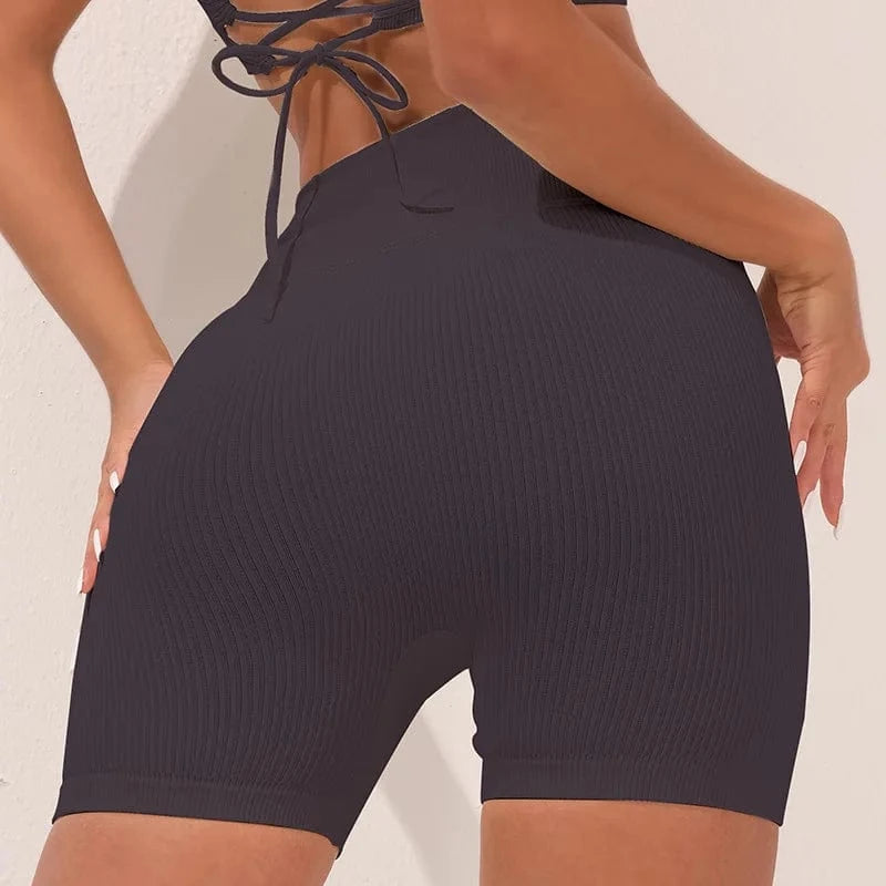 S / purple short Wholesale workout clothes athletic activewear sets for women seamless gym sport fitness yoga wear