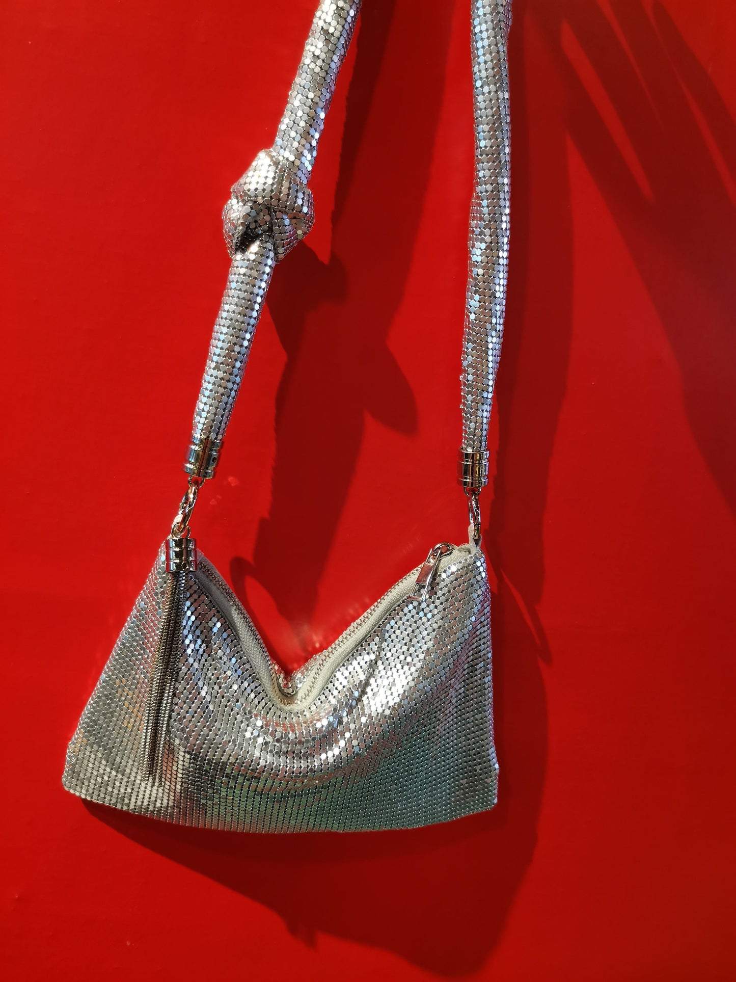 S / silver 2023 Latest  Women Bling Purse Hand bag