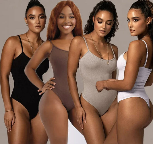 S to 3XL Custom logo Rib StretchTriangle shape wear jumpsuit Adjusted strap V neck sling onesie female bodysuit