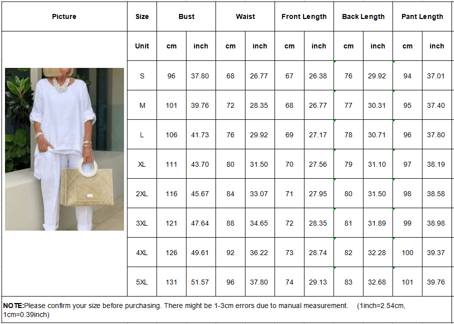 S to 4XL 2022 New Women's Solid Color Loose Casual 2 Pieces Pant Set