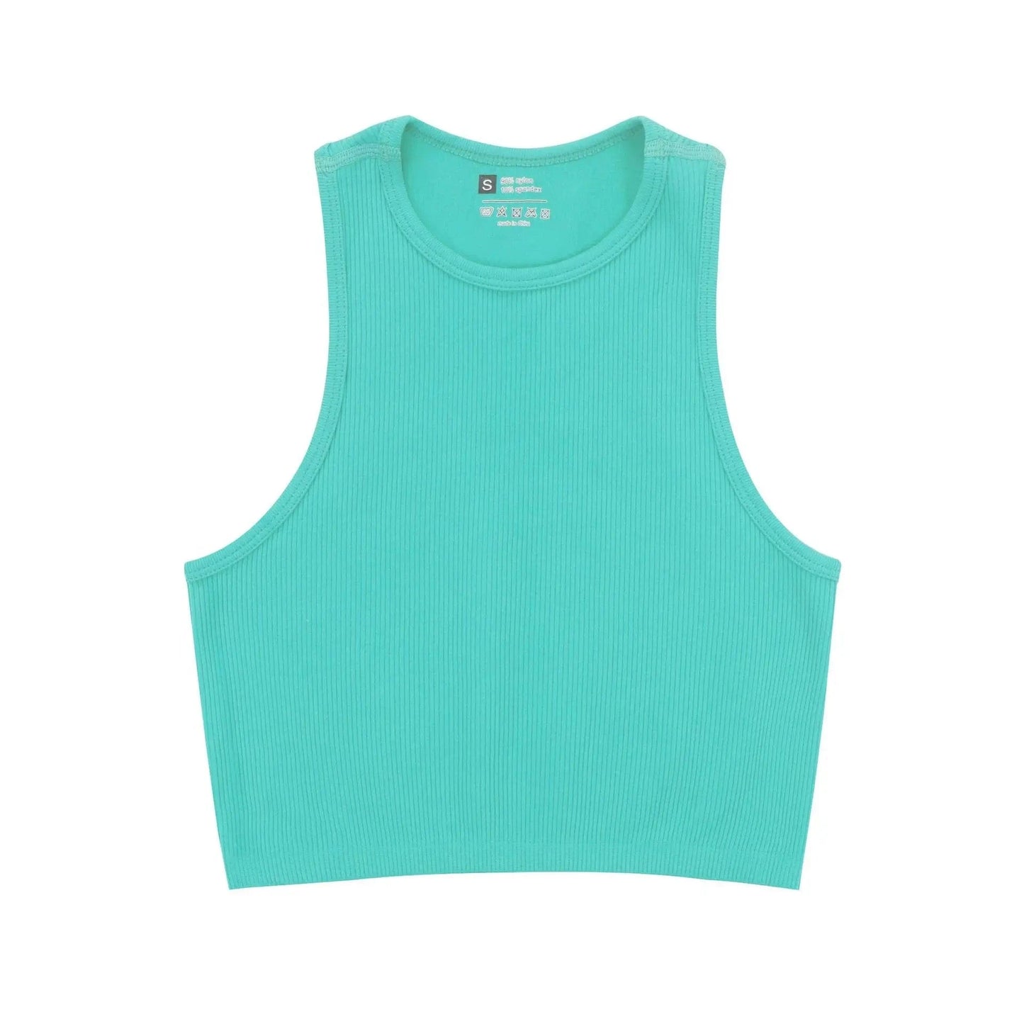 S / Turquoise Hot Selling  Quik Drying Sleeveless Tank Tops For Woman