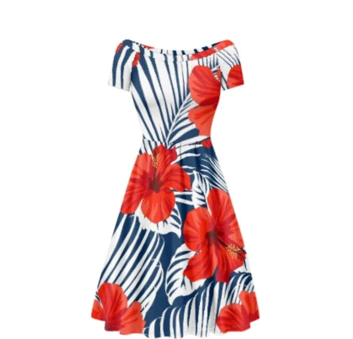 S / VB230822-18 Simple Custom African Printing Women's Floral Summer Midi Dress Vintage Evening Dresses Women Lady Elegant Party Luxurious 2023