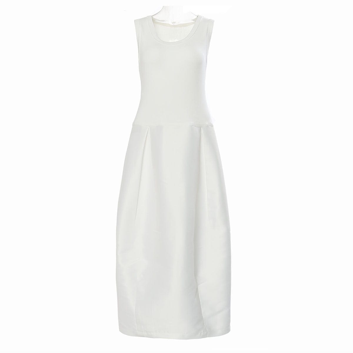 S / White OUDINA Casual Dresses Women Lady Elegant