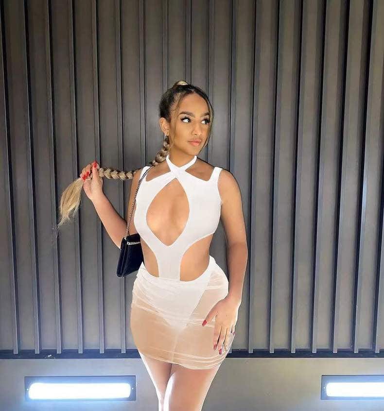 S / White OUDINA Factory New Printed One Piece Swimsuit Female Printing Sexy Women Bikini Swimwear