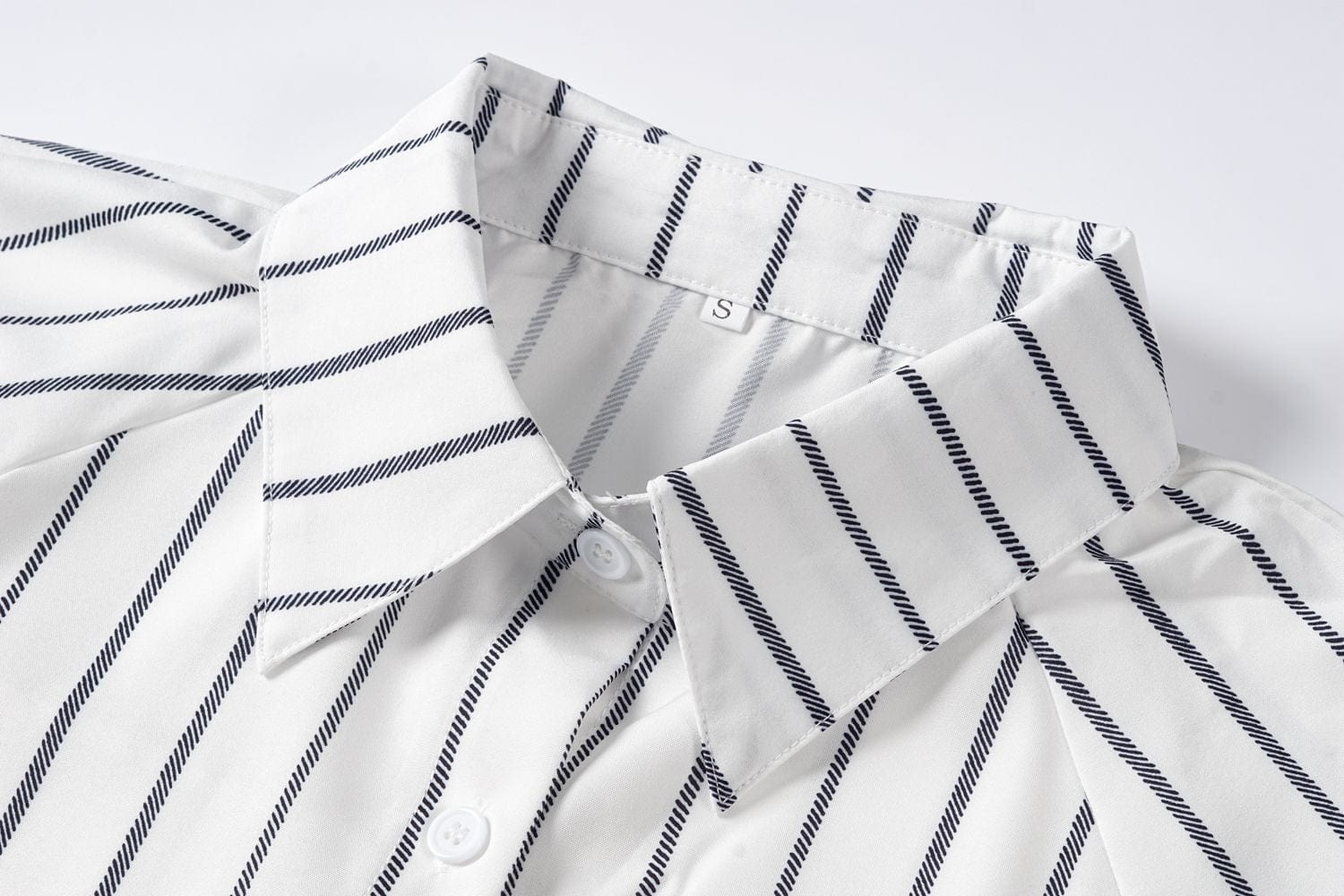 S-XL Beach Resort Sunscreen Cover Fashion casual mid length striped shirt Single breasted cardigan with pockets