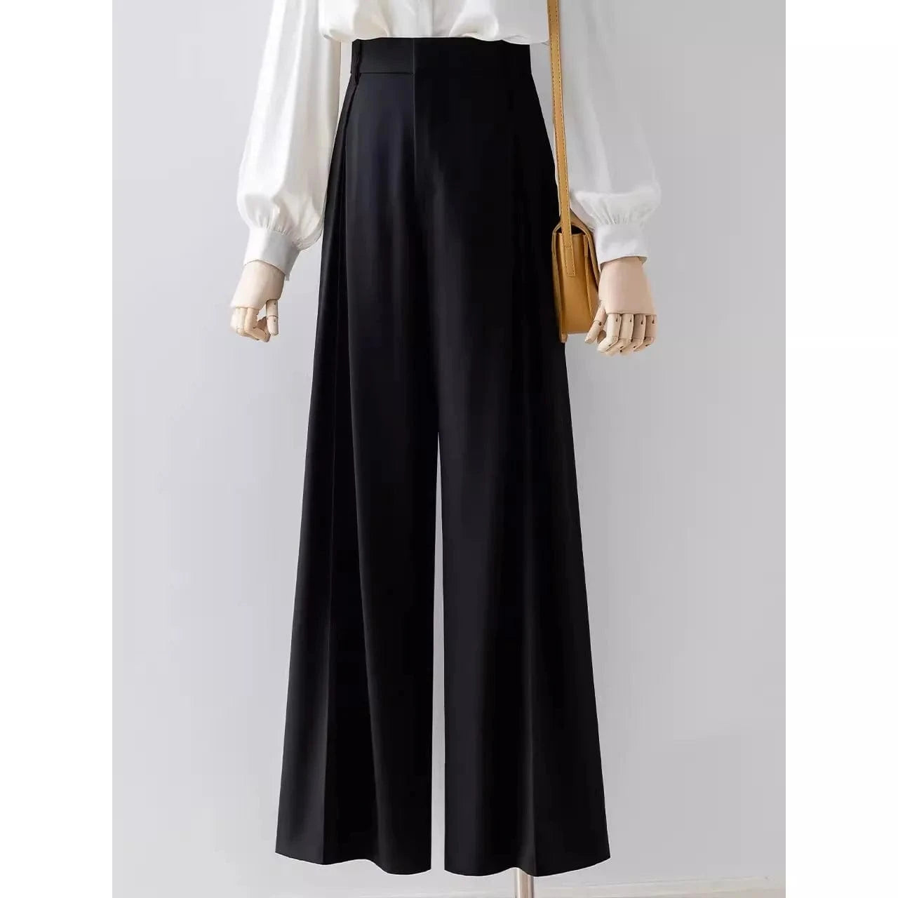 S-XL Casual pants High waisted wide leg pants with a drooping feel and floor mop pants