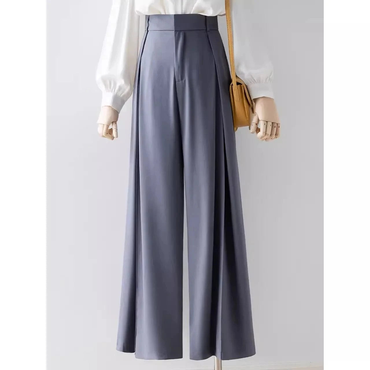 S-XL Casual pants High waisted wide leg pants with a drooping feel and floor mop pants